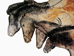 Painting of horses from Chauvet cave