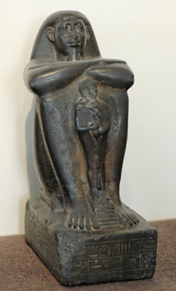 Ancient Egyptian block statue