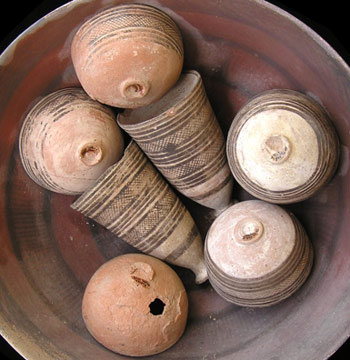 pottery bowls and cups
