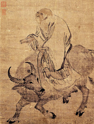 Laozi on the back of a water buffalo
