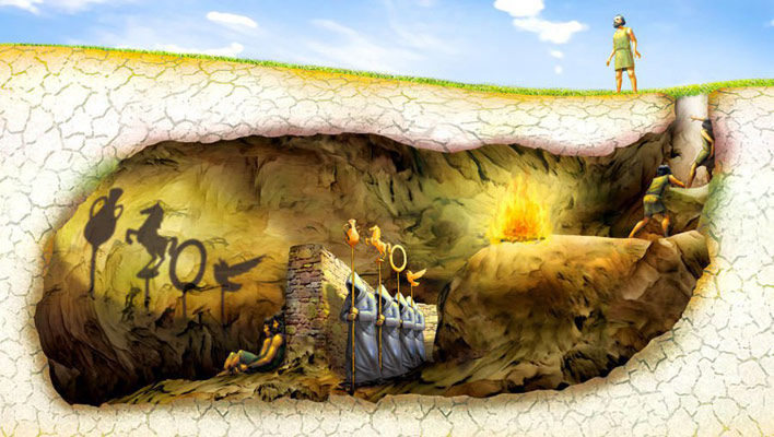 Illustration of Plato's Allegory of the Cave