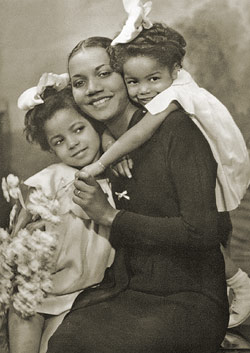 African american woman with her two girls