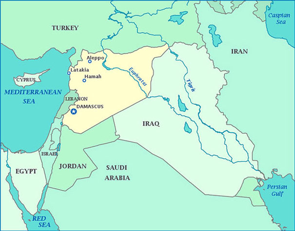 Map of the Sykes-Picot agreement today