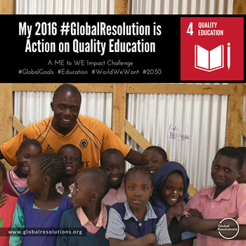 The Global Initiative number 4 resolution is Quality Education
