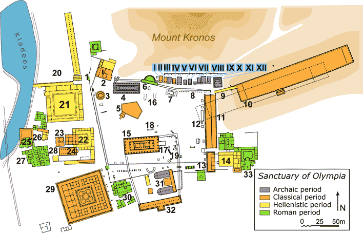 Layout of the Sanctuary of Olympia