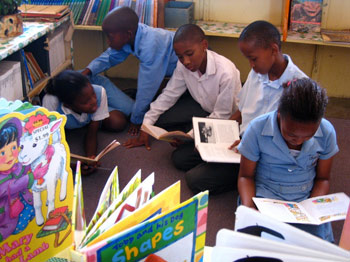 Botzwana students reading