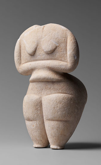 Cycladic marble figure of a woman without a head