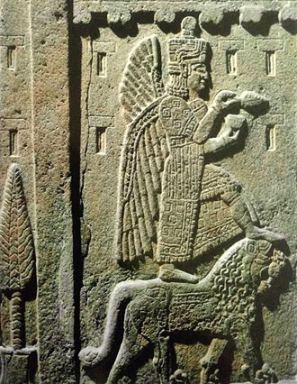 Ahura Mazda relief