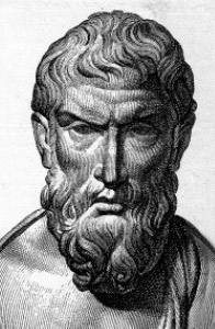 Etching of Epicurus