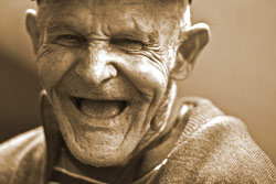 Old man laughing