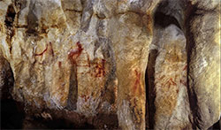 painted cave wall