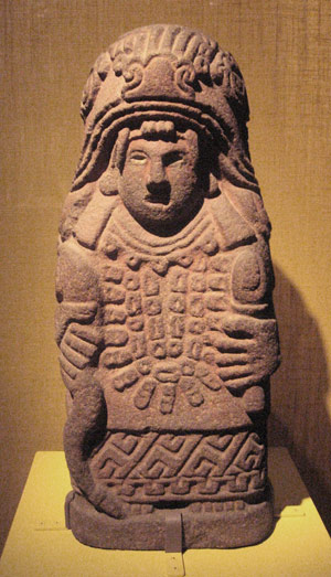 Aztec stone statue of a goddess
