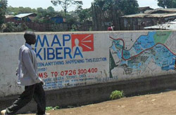 Map Kibera wall mural