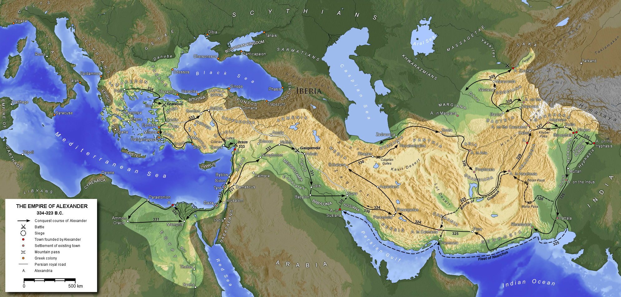 Map of the Macedon Empire