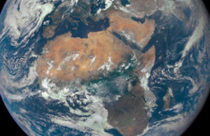 Earth from space with Africa 
