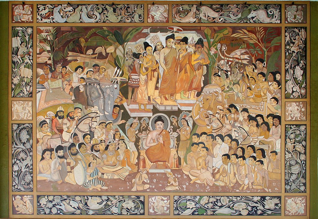 Buddhist mural in the Albert Hall Musem