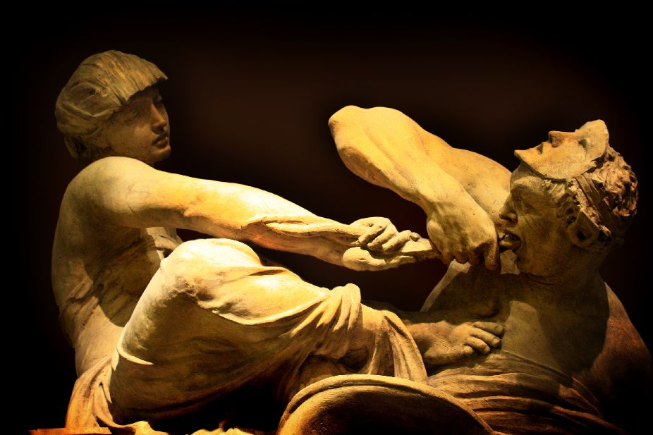 Truth and Falsehood sculpture by Alfred Stevens, Wikimedia Commons, uploaded by Iza Bella