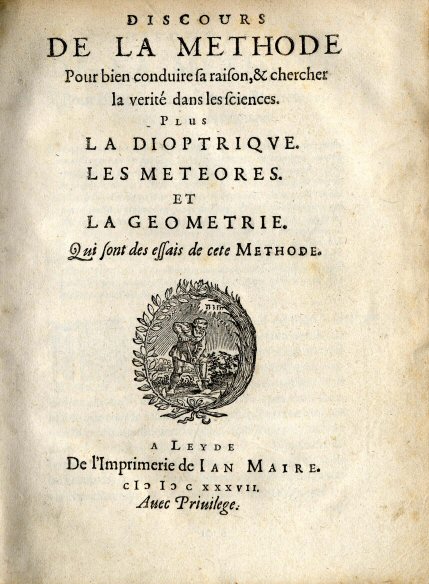 Title page of Discourse on Method