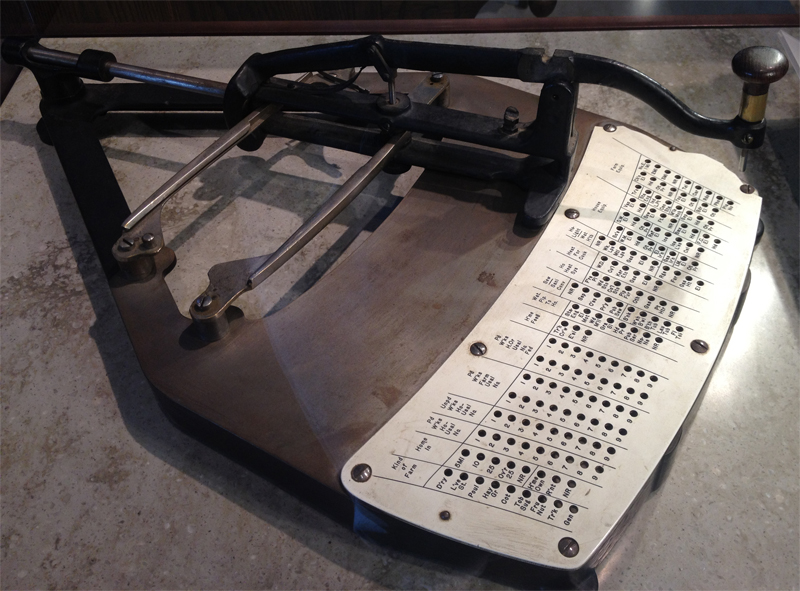 Hollerith card punch machine
