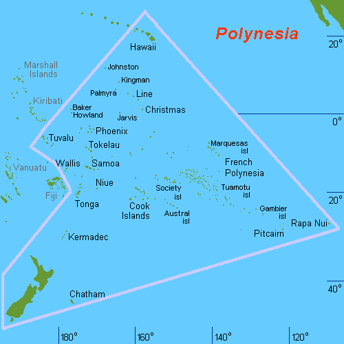 map of Polynesia
