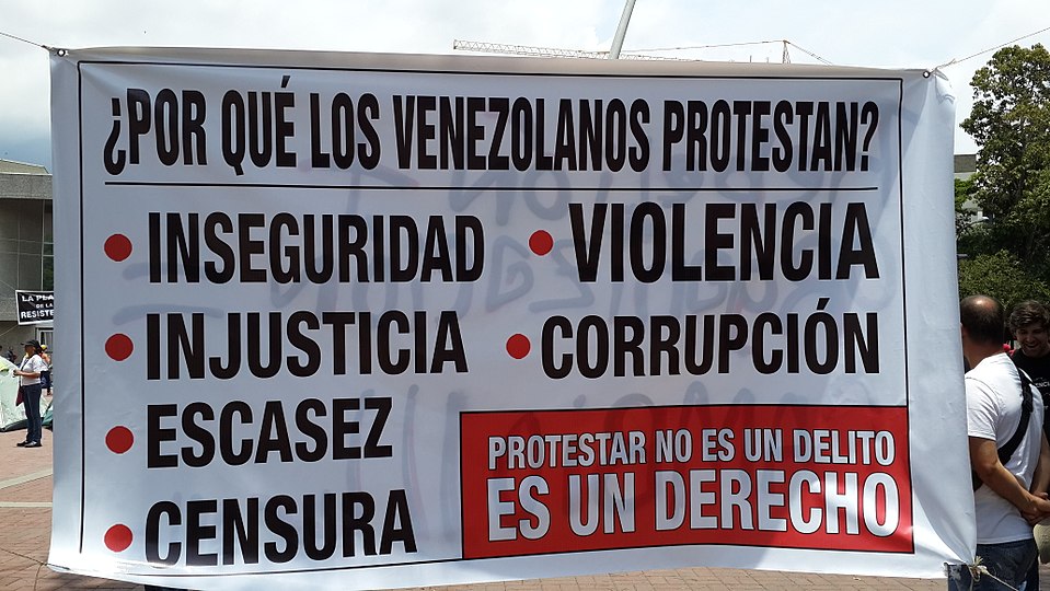 opposition sign in venezuela
