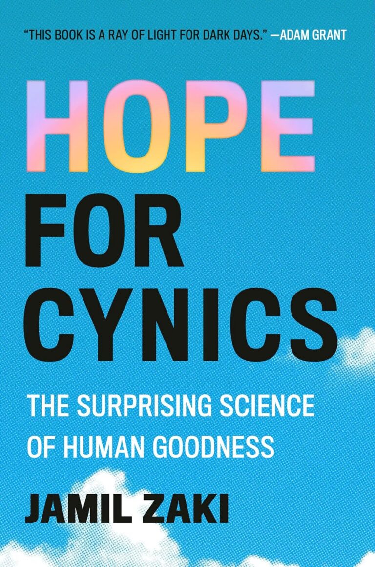 The front cover of Jamil Zaki's book, 'Hopefor Cynics.'
