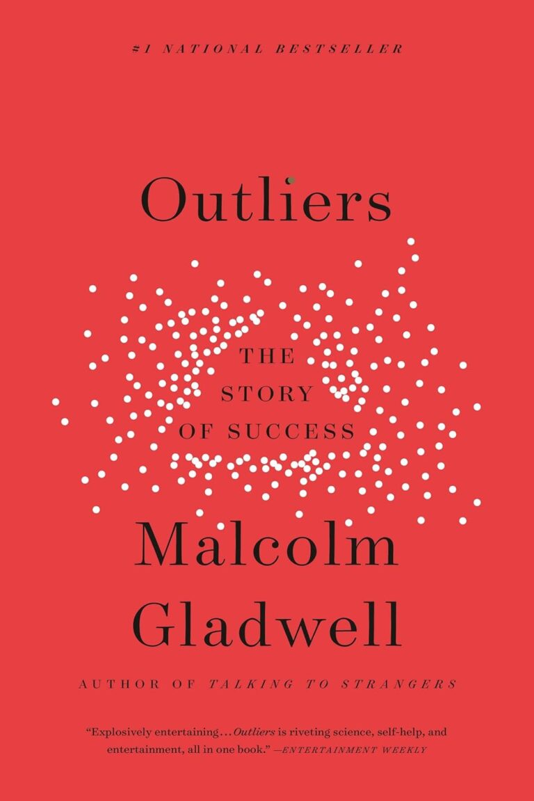 The front cover of the book 'Outliers: the Story of Success', by Malcolm Gladwell.