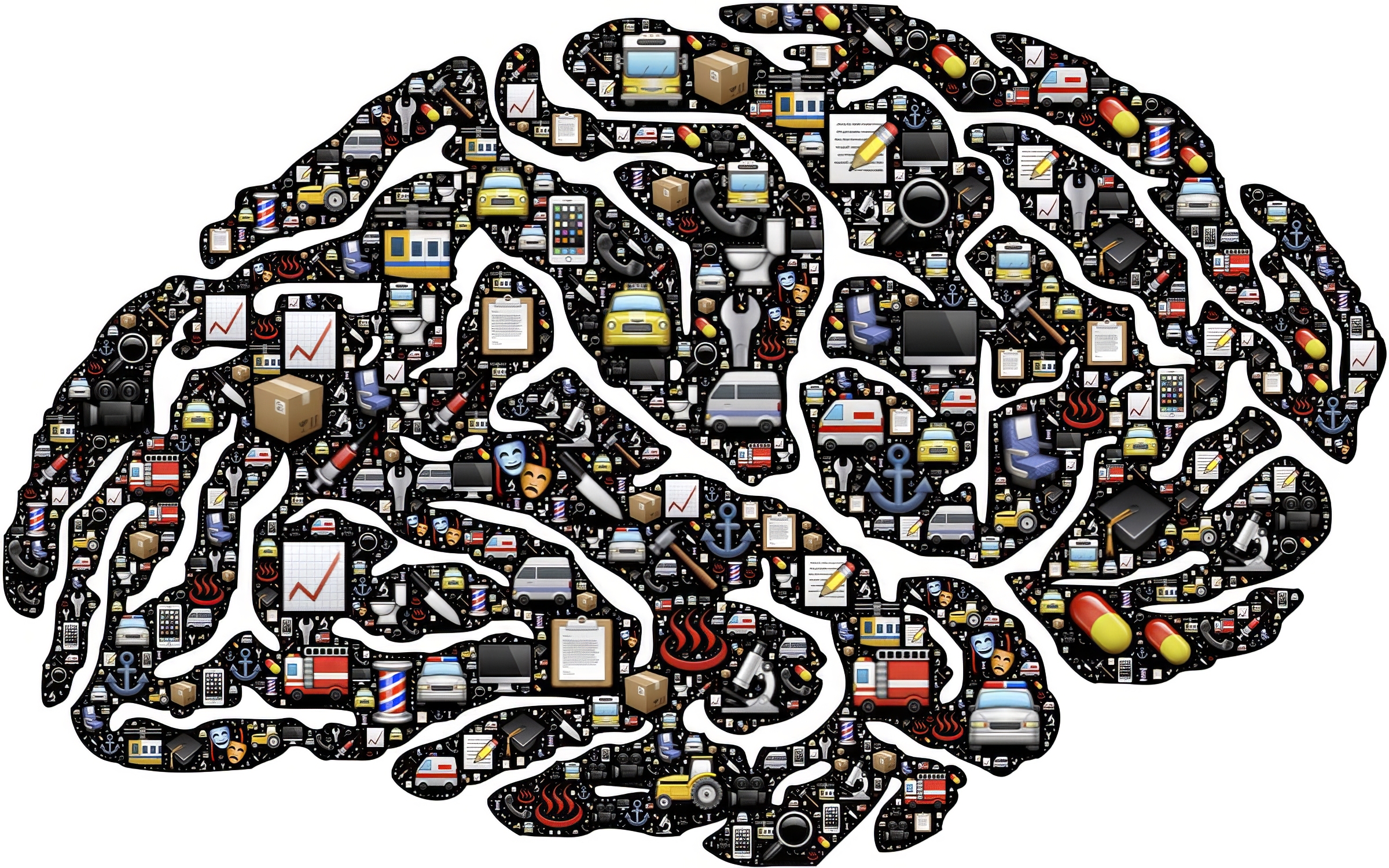 An image of the human brain processing images heard or read in stories.